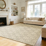 Modern Geometric Tufted Non-Slip High-Low Pattern Rugs
