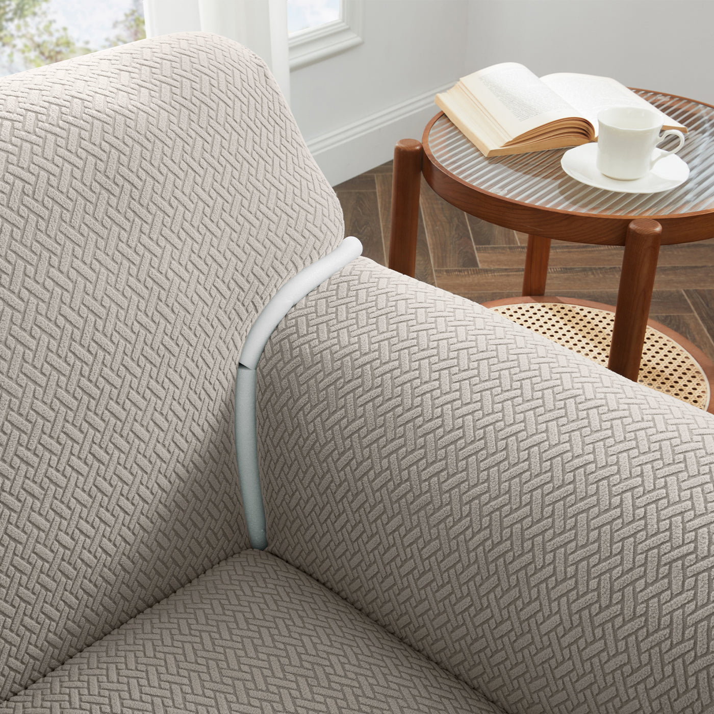 Light Beige Stretch Sofa Covers