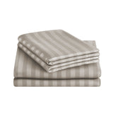 Stripe Beige Duvet Cover Set With Pillowcases
