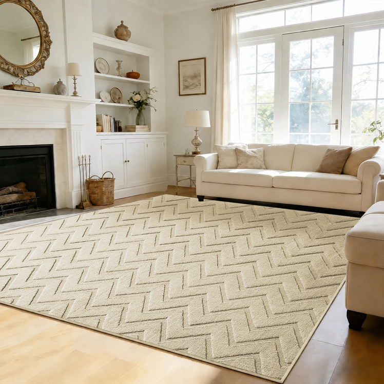 Modern Chevron Zig Zag Pattern Area Rug & Runner