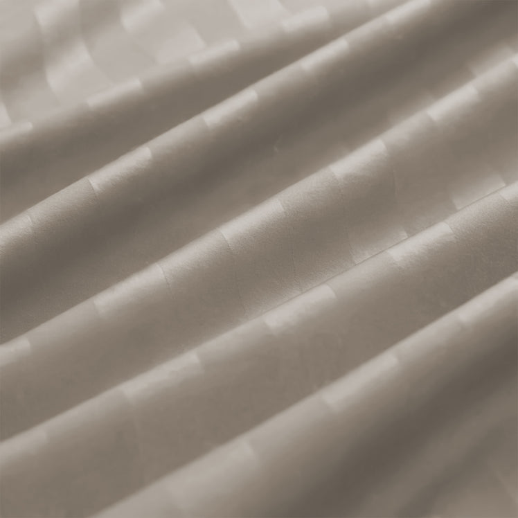 Stripe Beige Duvet Cover Set With Pillowcases