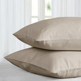 Beige Pillow Cases Plain Pair