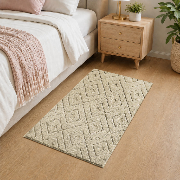 Modern Geometric Tufted Non-Slip High-Low Pattern Rugs