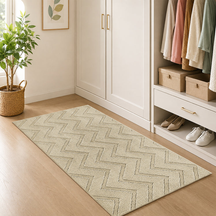 Modern Chevron Zig Zag Pattern Area Rug & Runner