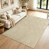 Modern Geometric Tufted Non-Slip High-Low Pattern Rugs