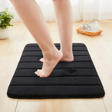 Memory Foam Bath Mat Black