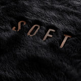 Black Shaggy Rug Faux Fur Anti Slip Soft Fluffy