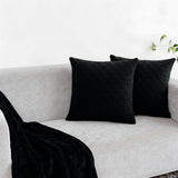 Velvet Embossed Pattern Cushion Covers Check