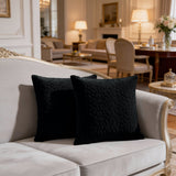 Velvet Embossed Pattern Cushion Covers Pebbles