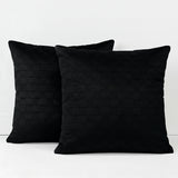 Velvet Embossed Pattern Cushion Covers Check