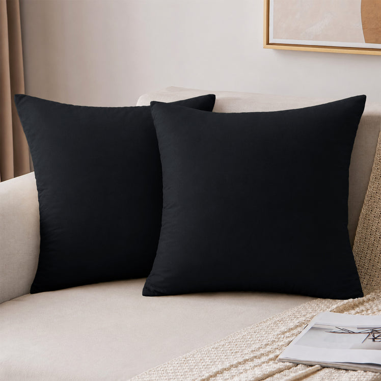 Microfibre Plain Cushion Covers for Sofa & Bed