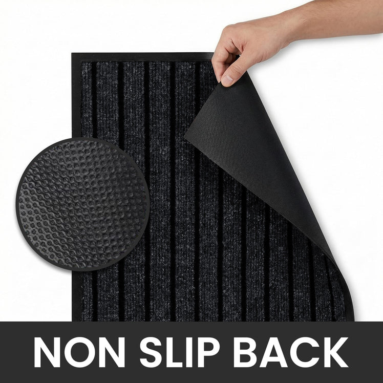 Non-Slip Rubber Door Mat – Washable Indoor & Outdoor Mat