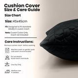 Velvet Embossed Pattern Cushion Covers Pebbles