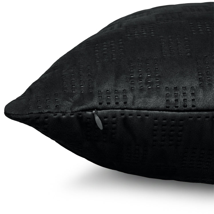 Velvet Embossed Pattern Cushion Covers Check