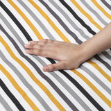 Printed Duvet Cover Set Ochre Stripe