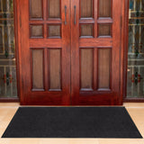Anti Slip Door Mats Washable Large Rubber Black