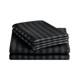 Stripe Black Duvet Cover Set With Pillowcases
