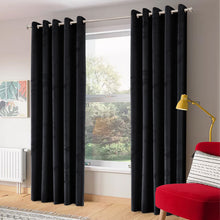 Black Velvet Eyelet Curtains