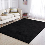 Black Rabbit Fur Rug