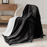 Black Sherpa Throw Blanket