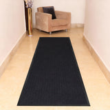 Anti Slip Door Mats Washable Large Rubber Black