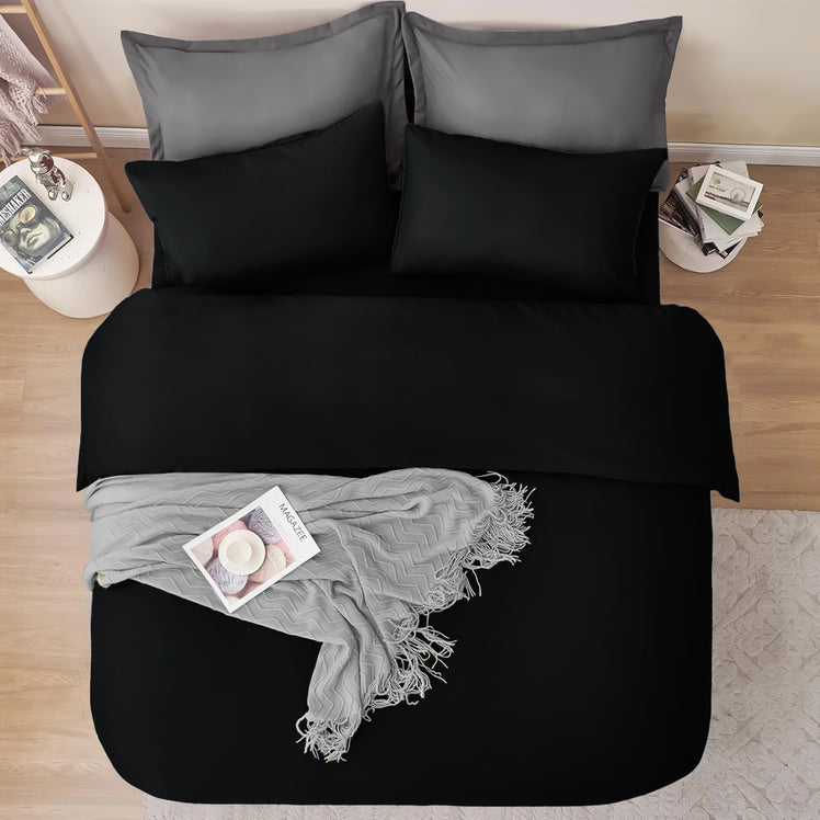 4 Piece Bedding Set Duvet Cover, Pillowcases & Fitted Sheet