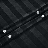 Stripe Black Duvet Cover Set With Pillowcases