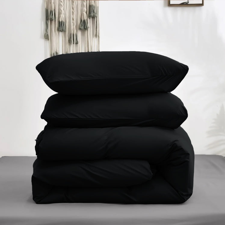 4 Piece Bedding Set Duvet Cover, Pillowcases & Fitted Sheet