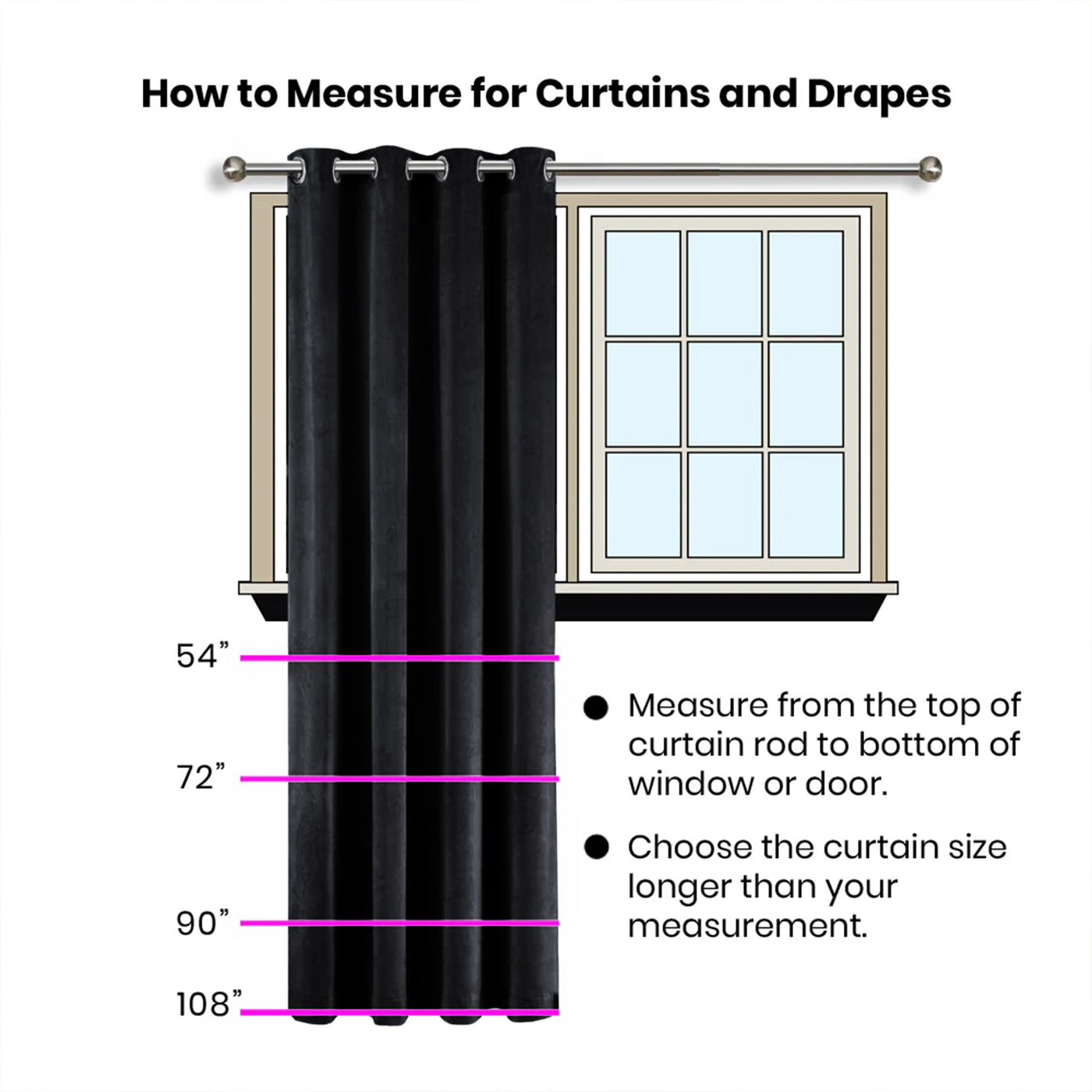 Black Velvet Eyelet Curtains