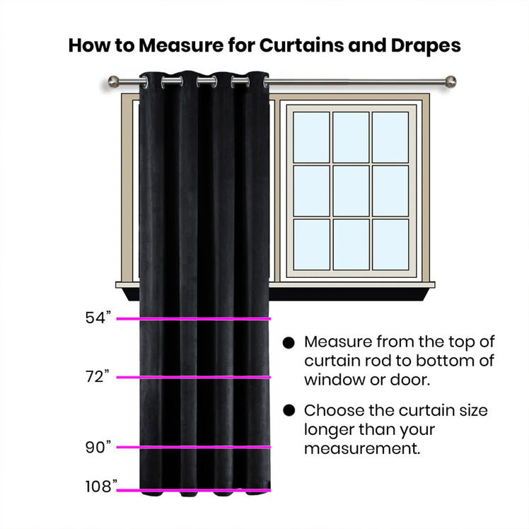 Black Velvet Eyelet Curtains