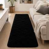 Black Shaggy Rug Faux Fur Soft & Fluffy
