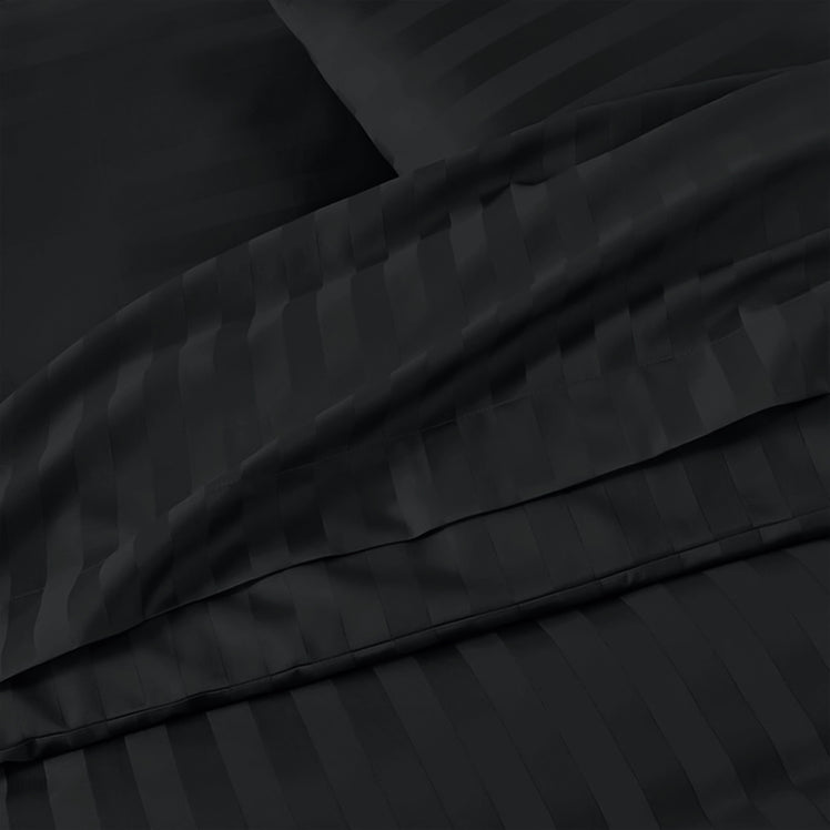 Stripe Duvet Covers Bedding Set with Pillowcases & Fitted Sheet