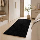 Black Shaggy Rug Faux Fur Soft & Fluffy