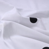 Doted Printed Reversible Duvet Cover Set Black/White