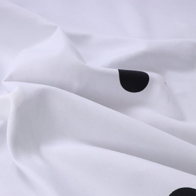 Doted Printed Reversible Duvet Cover Set Black/White