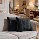 Velvet Embossed Pattern Cushion Covers Pebbles