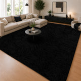 Black Shaggy Rug Faux Fur Soft & Fluffy