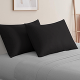 Black Pillow Cases Plain Pair