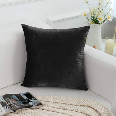 Black Velvet Cushion Cover & Cushion Fillers Pad