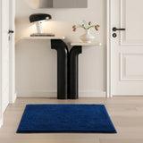 Chenille Bath Mat Navy