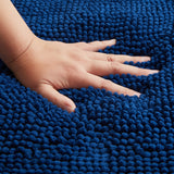 Chenille Bath Mat Navy