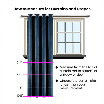 Navy Blue Velvet Eyelet Curtains