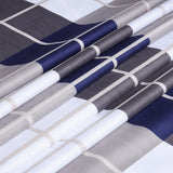 Printed Duvet Cover Set Navy Check