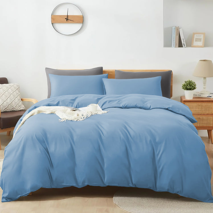 4 Piece Bedding Set Duvet Cover, Pillowcases & Fitted Sheet