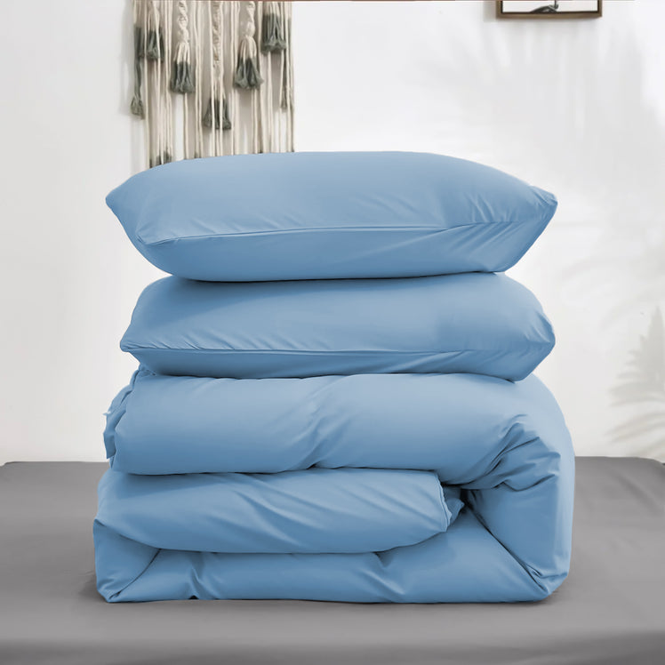 4 Piece Bedding Set Duvet Cover, Pillowcases & Fitted Sheet