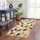 Modern Geometric Triangle Pattern Area Rug