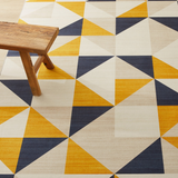 Modern Geometric Triangle Pattern Area Rug