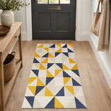 Modern Geometric Triangle Pattern Area Rug Multicolour