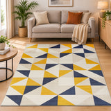 Modern Geometric Triangle Pattern Area Rug Multicolour