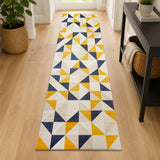 Modern Geometric Triangle Pattern Area Rug Multicolour